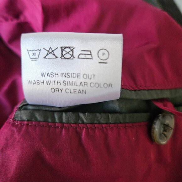 Robert Talbott Willow Creek Quilted Chore Coat Olive Button Zip Jacket Size M - Picture 11 of 16